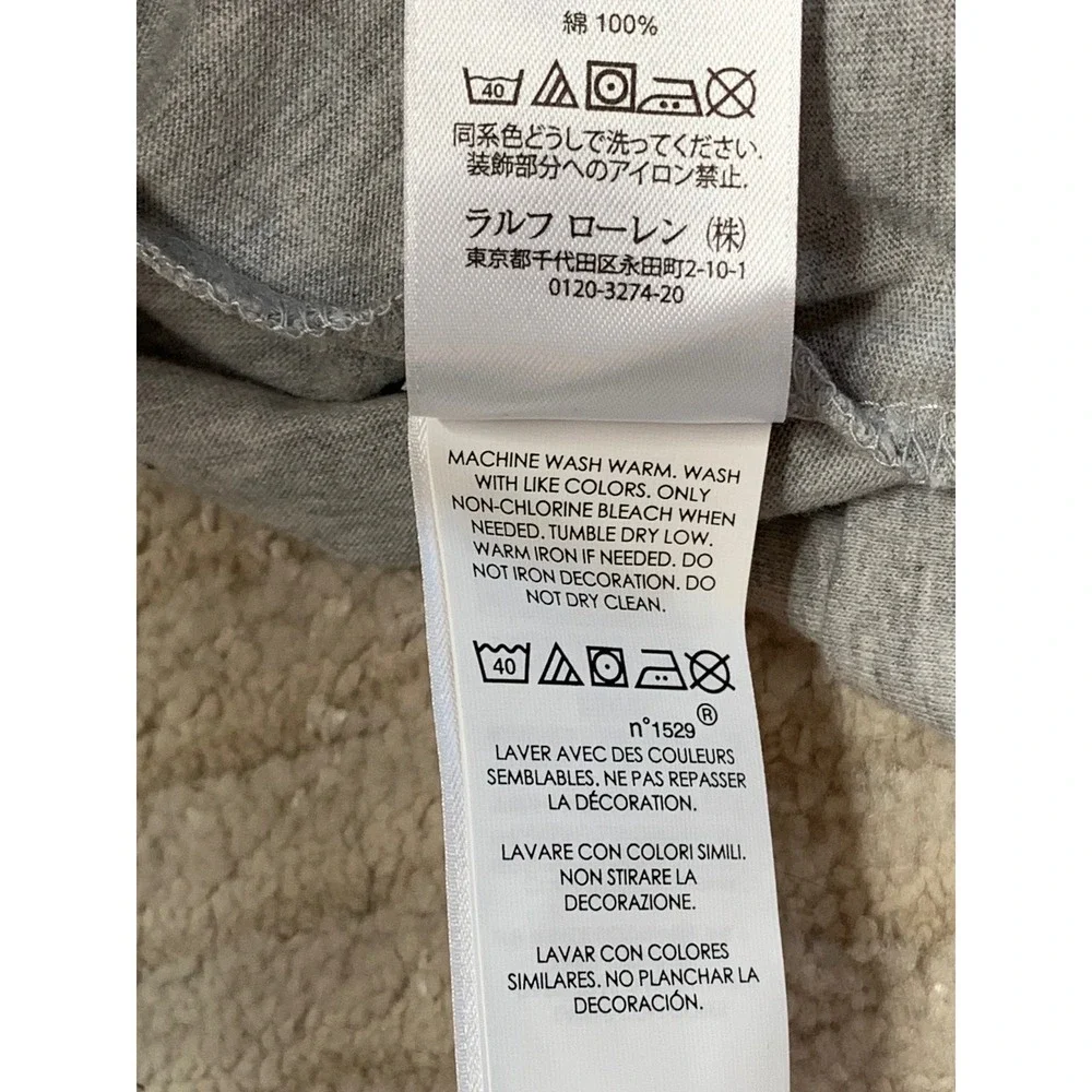 Polo Ralph Lauren Mens Classic Fit Soft T-Shirt Size L Heathered Grey NEW